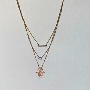 24K Gold & Sterling Silver Necklace